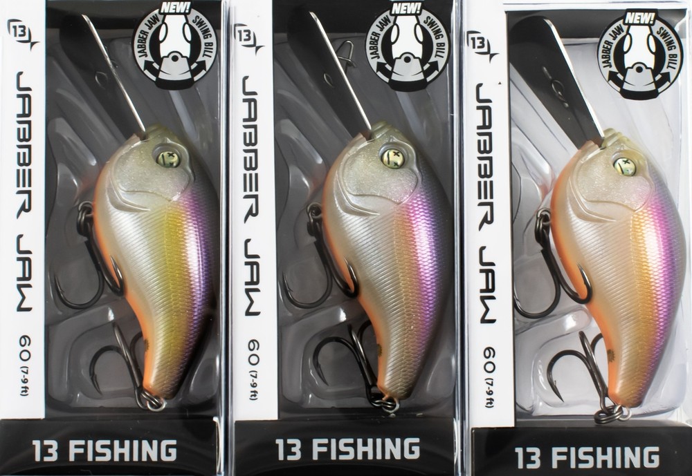 (LOT OF 3) 13 FISHING JABBER JAW 60 5/8OZ JJC60-79-18 REGURGITATED SHAD CM2486