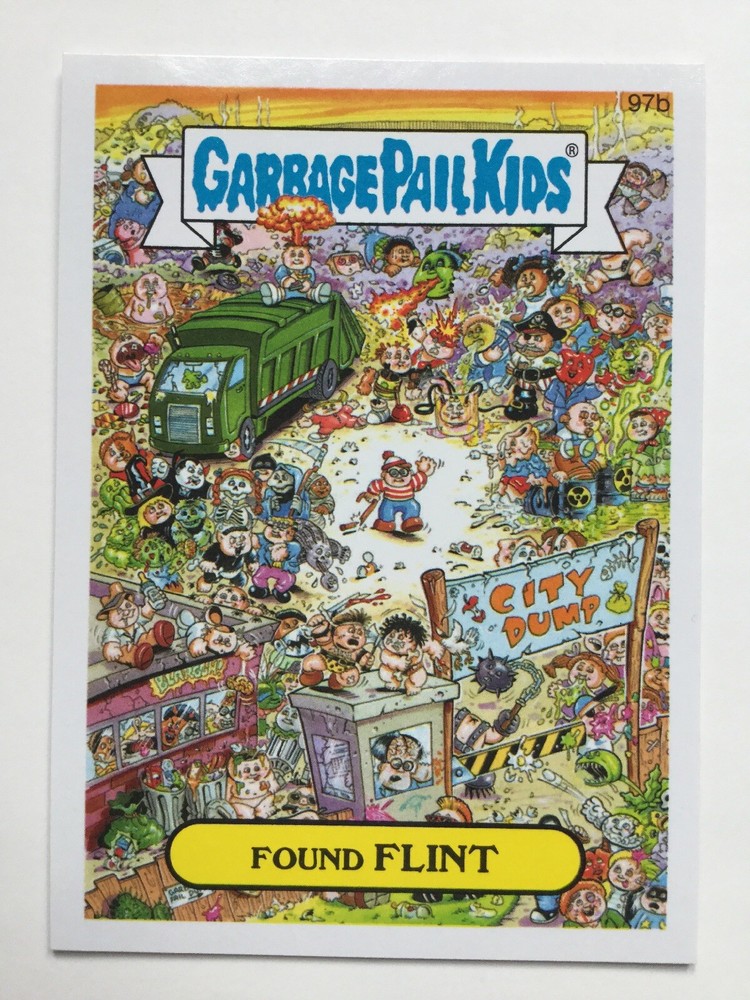 Garbage Pail Kids 2014 Series 2 Topps Sticker 97b Found Flint Collectible Card