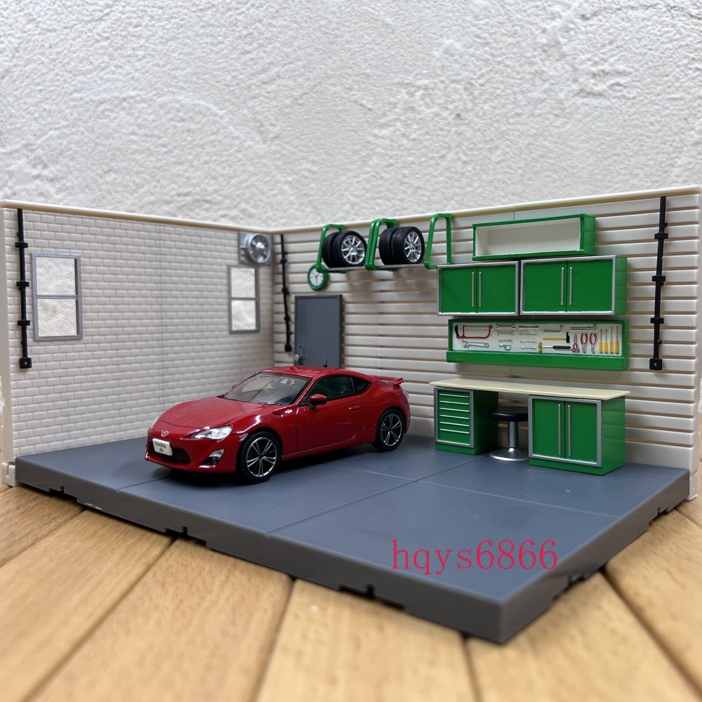 DIY 1/43 Diorama Car Garage Model Assemble Car Parking Lot Building Scene Model