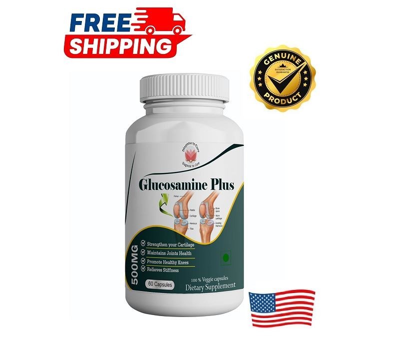 Glucosamine Plus Glucosamine, MSM and Chondroitin 500mg 60 Capsules, Pack of 1