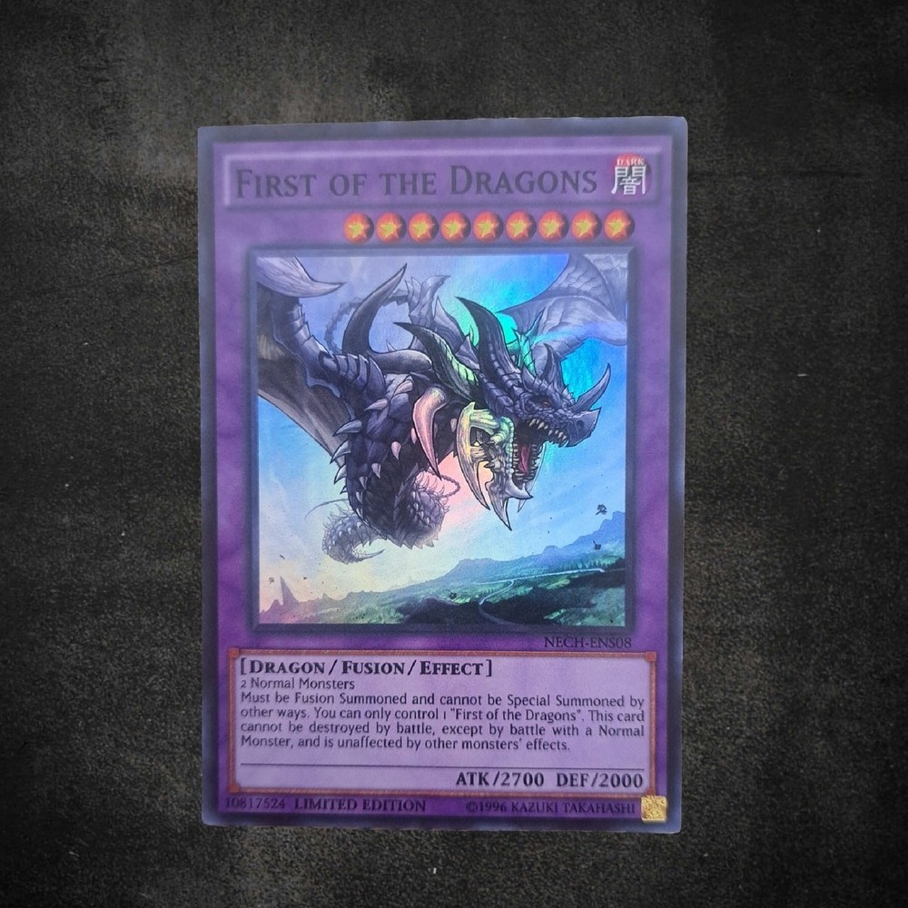 1996 Yu-Gi-Oh First of the Dragons NECH-ENS08 Limited Super Rare Card