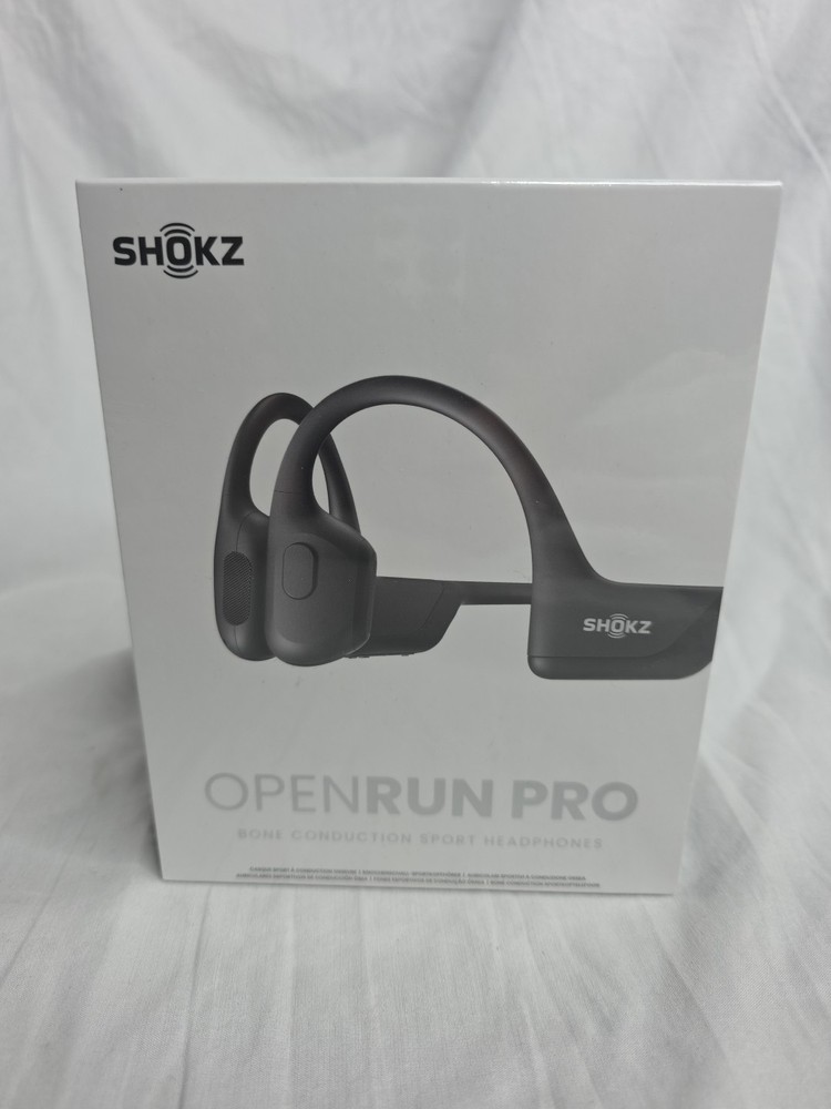 Shokz OpenRun Pro Black Bone Conduction Sport Headphones with Bluetooth