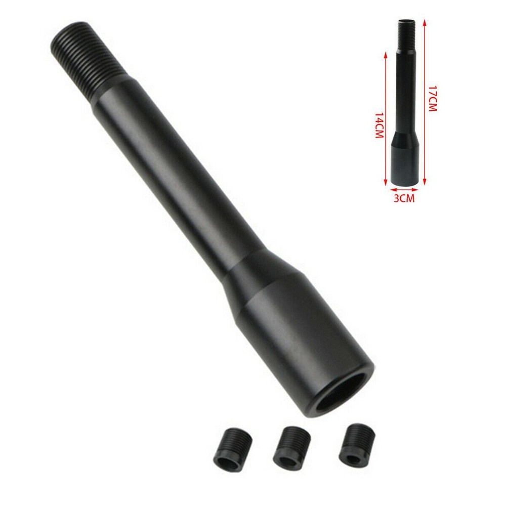 17CM Black Straight Shift Knob Extension Fit For Car Manual Gear Shifter Lever