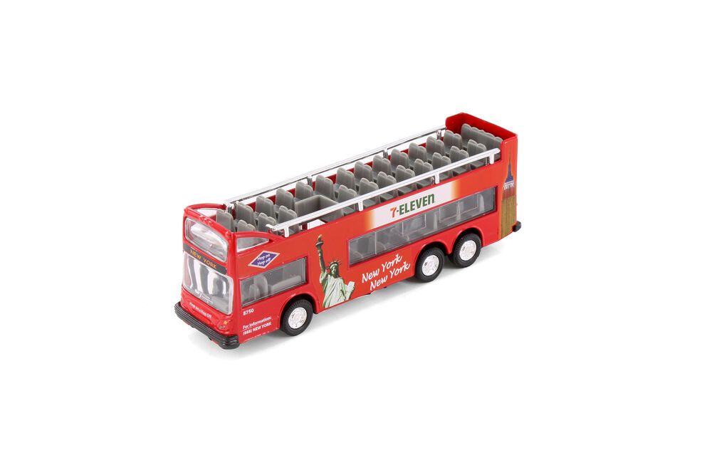 NYC 7-ELEVEN SIGHTSEEING DOUBLE DECKER BUS OPEN TOP 6