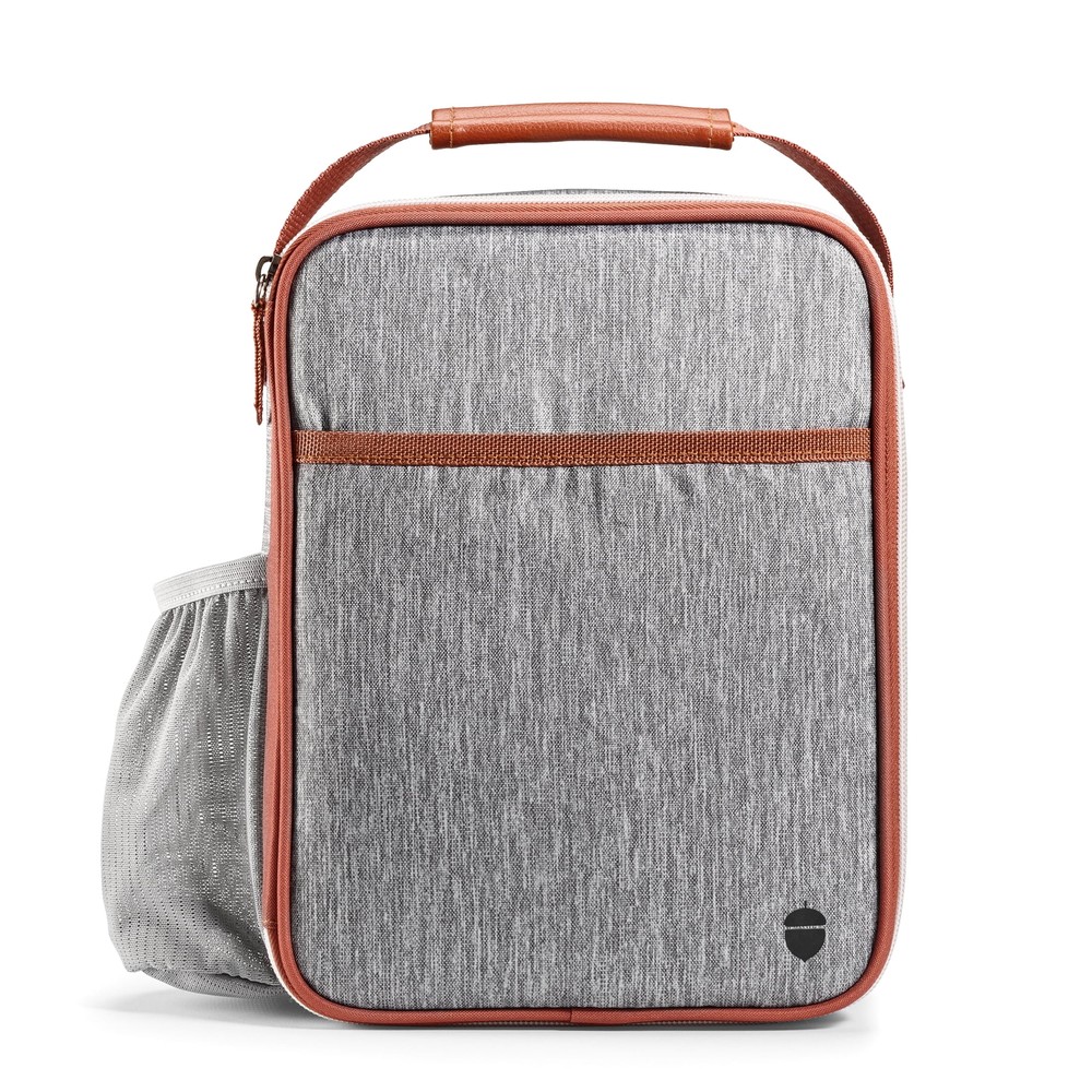 Insulated Vertical Lunch Bag for Men Women Kids Steel Design