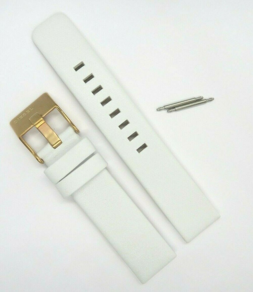 Diesel Original Replacement Leather Strap DZ5541 Watch Strap White 18 Mm