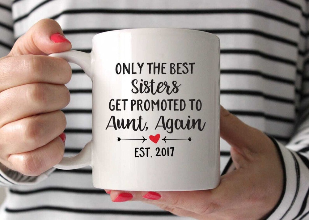 Pregnancy Announcement Mug for Aunt – New Aunt Gift Idea