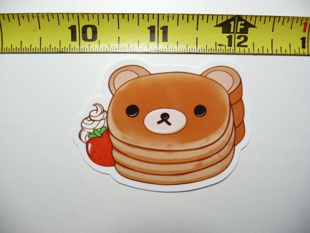 Adorable Bear Stack Pancakes Decal Sticker for Food Trucks and Scrapbooking
