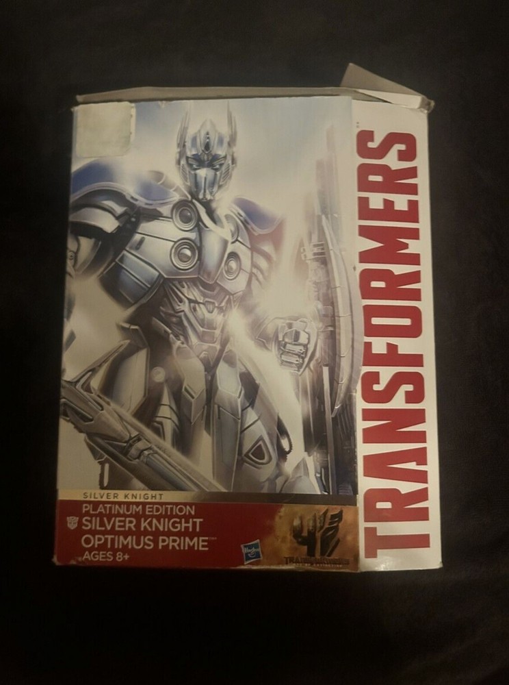 Damaged Box Transformers Platinum Silver Knight Optimus Prime  