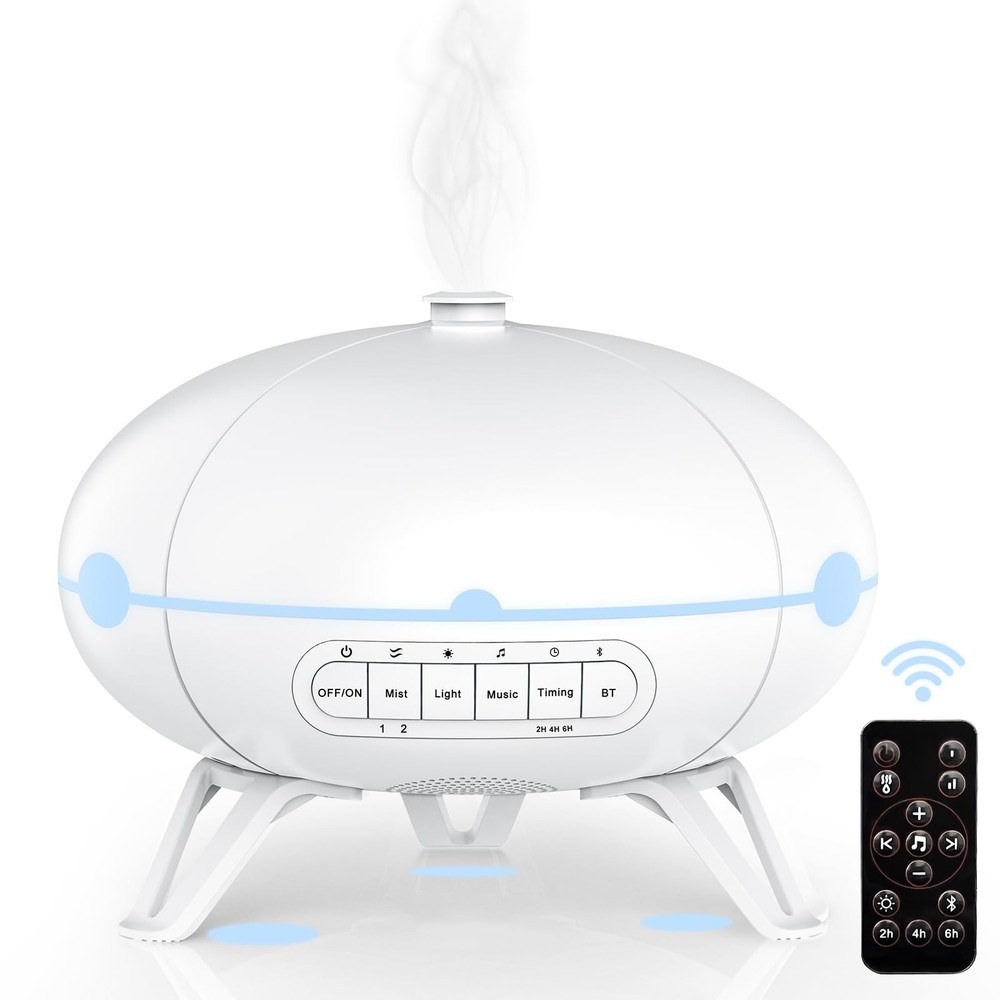 Ultrasonic Essential Oil Diffuser with Remote 5-in-1 Aromatherapy for Bedroom