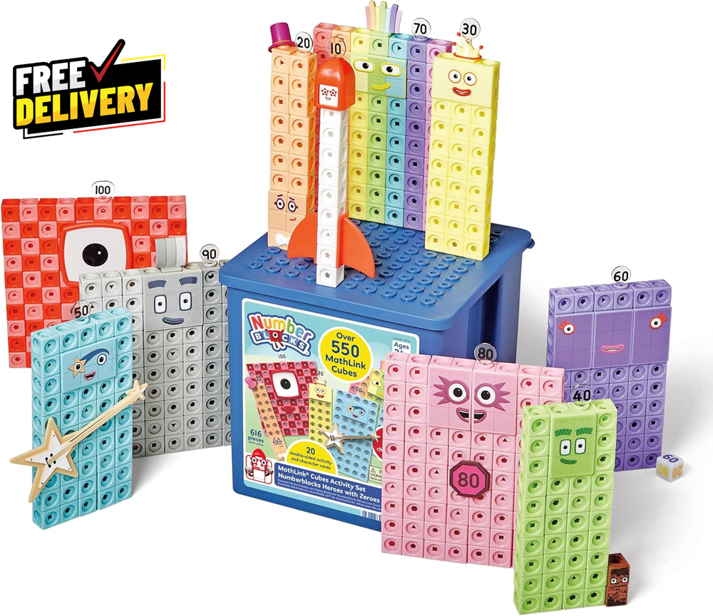 Numberblocks Mathlink Cubes Activity Set Kids Counting Blocks Preschool Toy