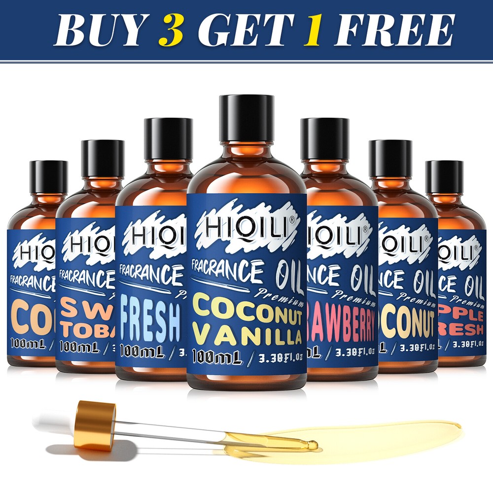 HIQILI 100ML Fragrance Oils -Natural Essential Oil - for Candle,Soap,Lotion,Bath