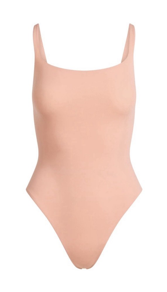 SKIMS FITS EVERYBODY SQUARE NECK BODYSUIT | DESERT CLAY - DESERT CLAY Small