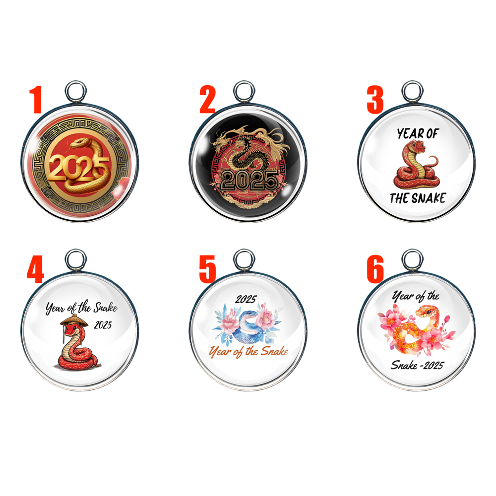Chinese New Years 2025 Glass Cabochon Charms-image