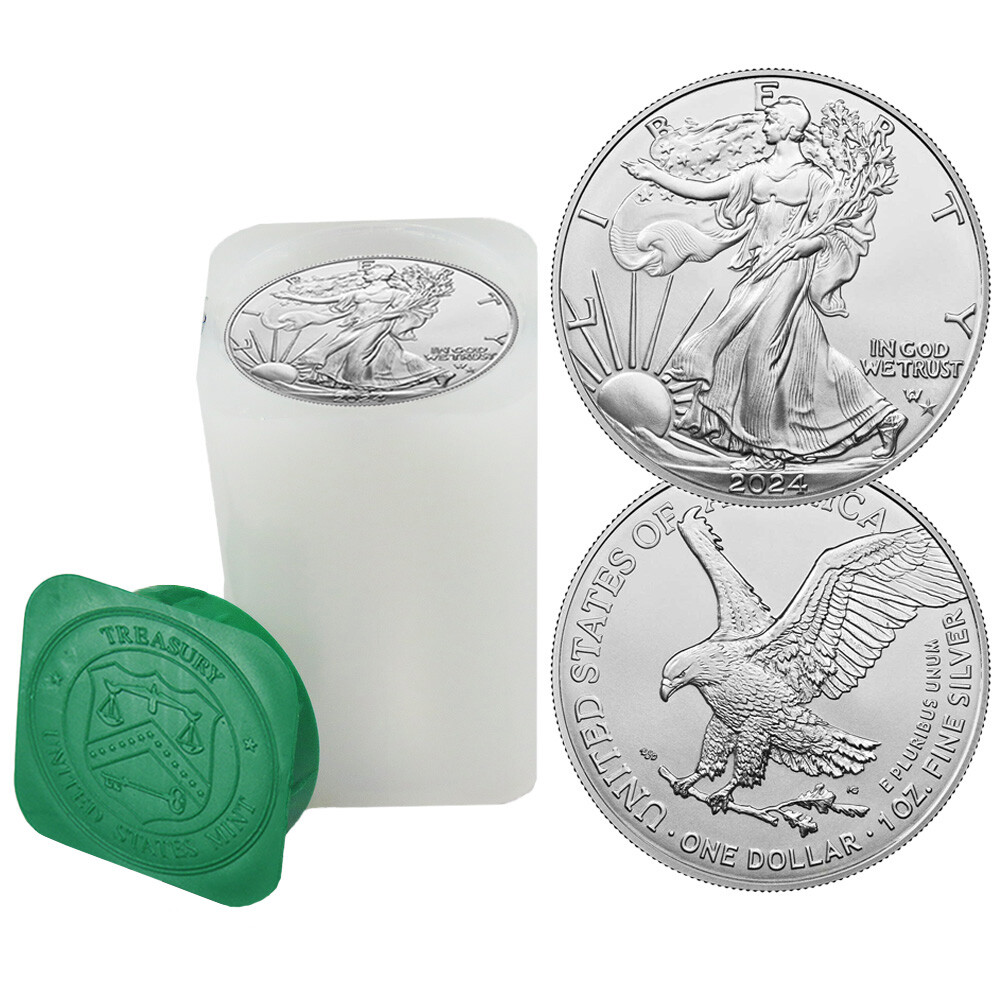 Presale - Open Roll of 20 - 2024 (P) $1 American Silver Eagle Star Privy 1 oz BU-image