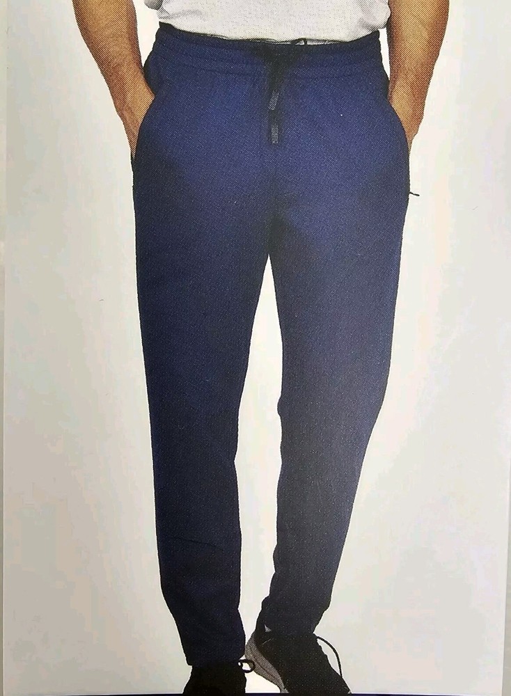 Men's Blue Spyder Stretch Active Jogger with Side Zipper Pockets Medium