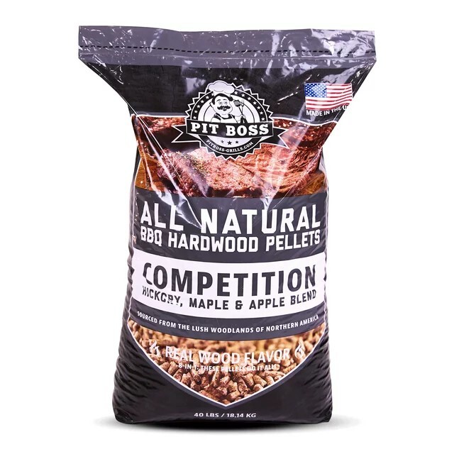 Pit Boss 100% All-Natural Hardwood Competition Blend BBQ Grilling Pellets, 40 Po