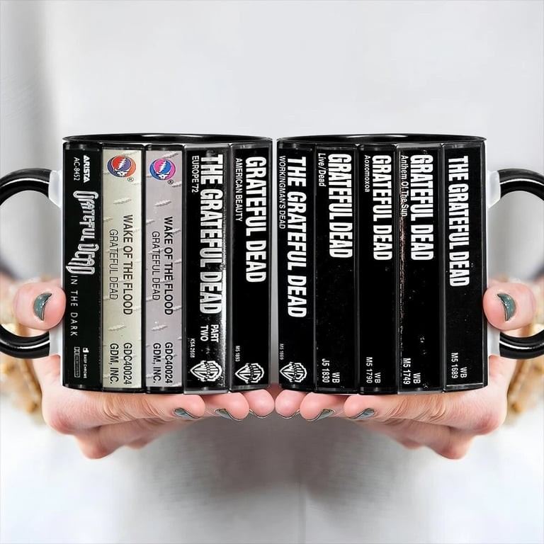 Grateful Dead Retro Cassette Album Collection Accent Mug
