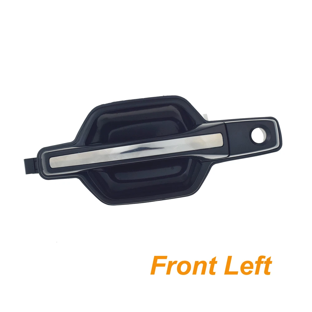 Black & Chrome Front Left Door Handle for 01-06 Mitsubishi Montero