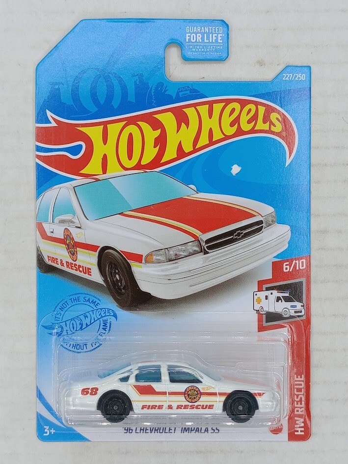 Hot Wheels 1996 Chevrolet Impala ss 6/10 HW Rescue GTB12-M9C0N