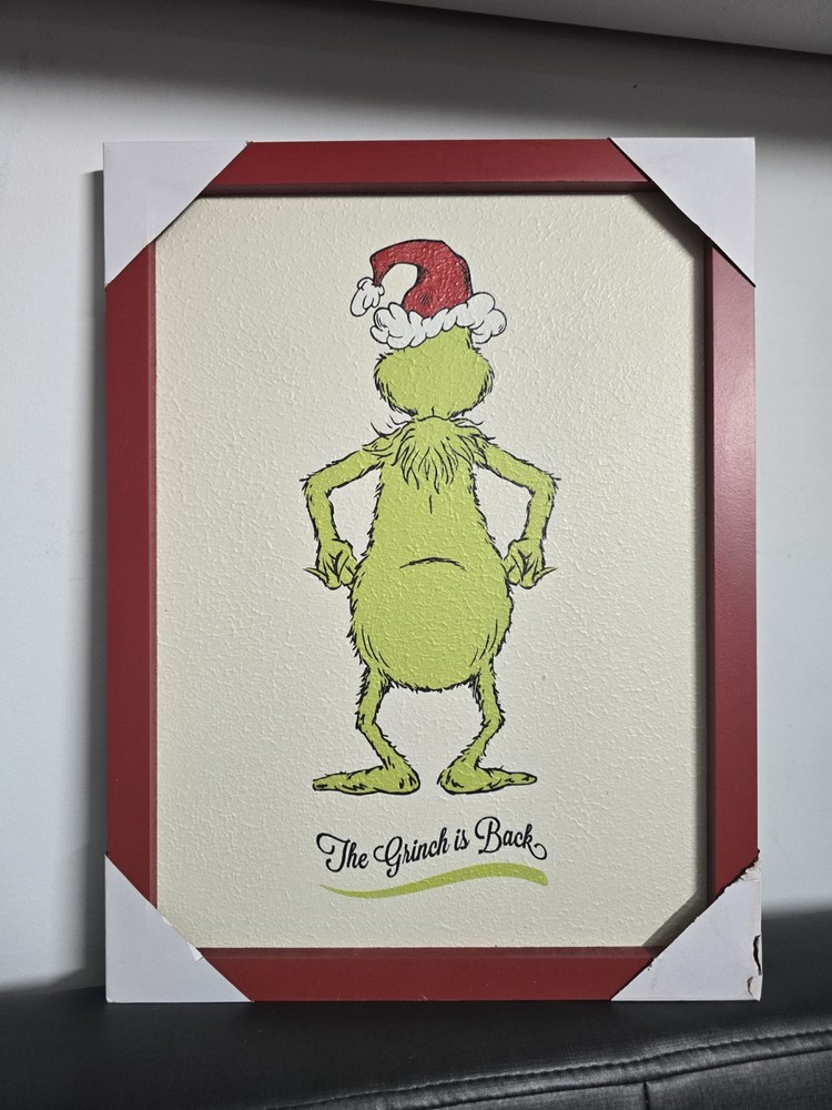 Festive Dr. Seuss Grinch Returns Wall Art for Christmas