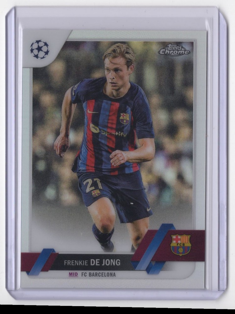 2022 Topps Chrome UEFA Club Competitions Refractor Frenkie De Jong FC Barcelona
