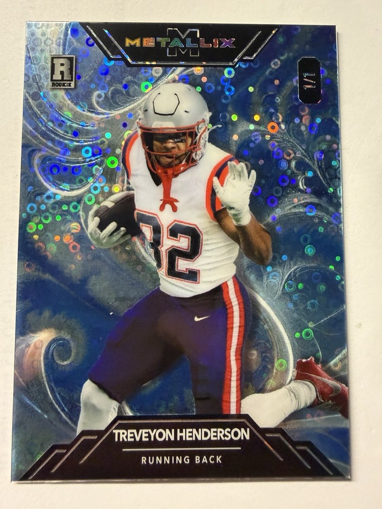 🔥2025 Wild Card Metallix TREVEYON HENDERSON 1/1 RC - Patriots One Of One