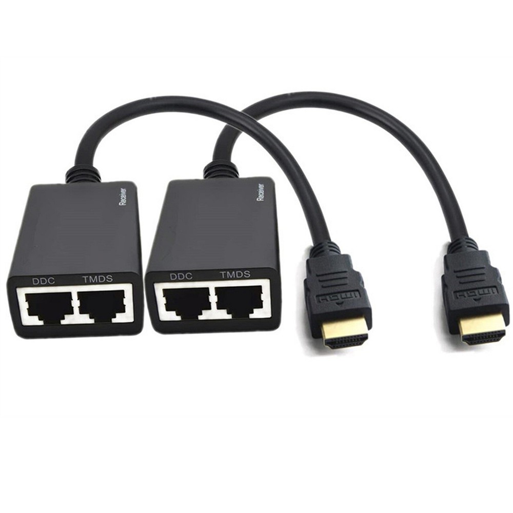 HDMI Converter Sender Receiver HD 1080P Video Signal Extender for Cat5e CAT6 Cables