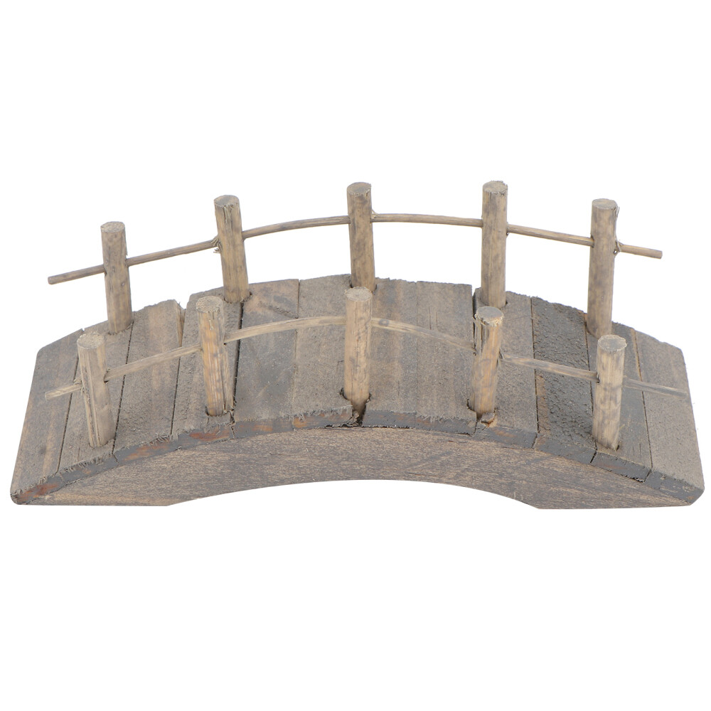 House Decorations for Home Mini Wooden Arch Bridge Accessory