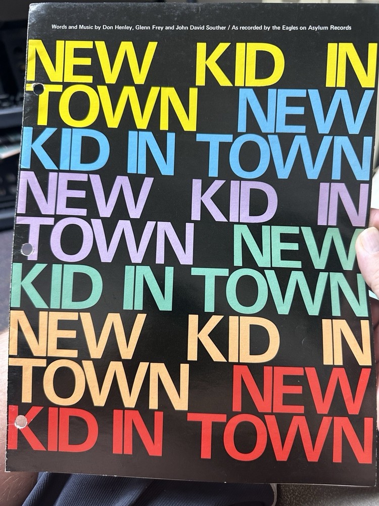 1976 Eagles Sheet Music New Kid in Town Vintage Collectible