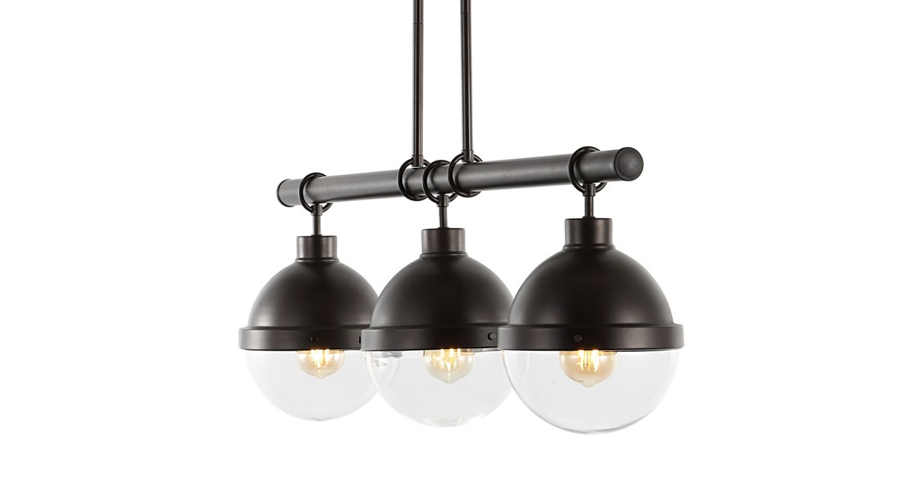 Jonathan Y Caleb 33W Bronze 3-Light LED Linear Pendant JYL7591