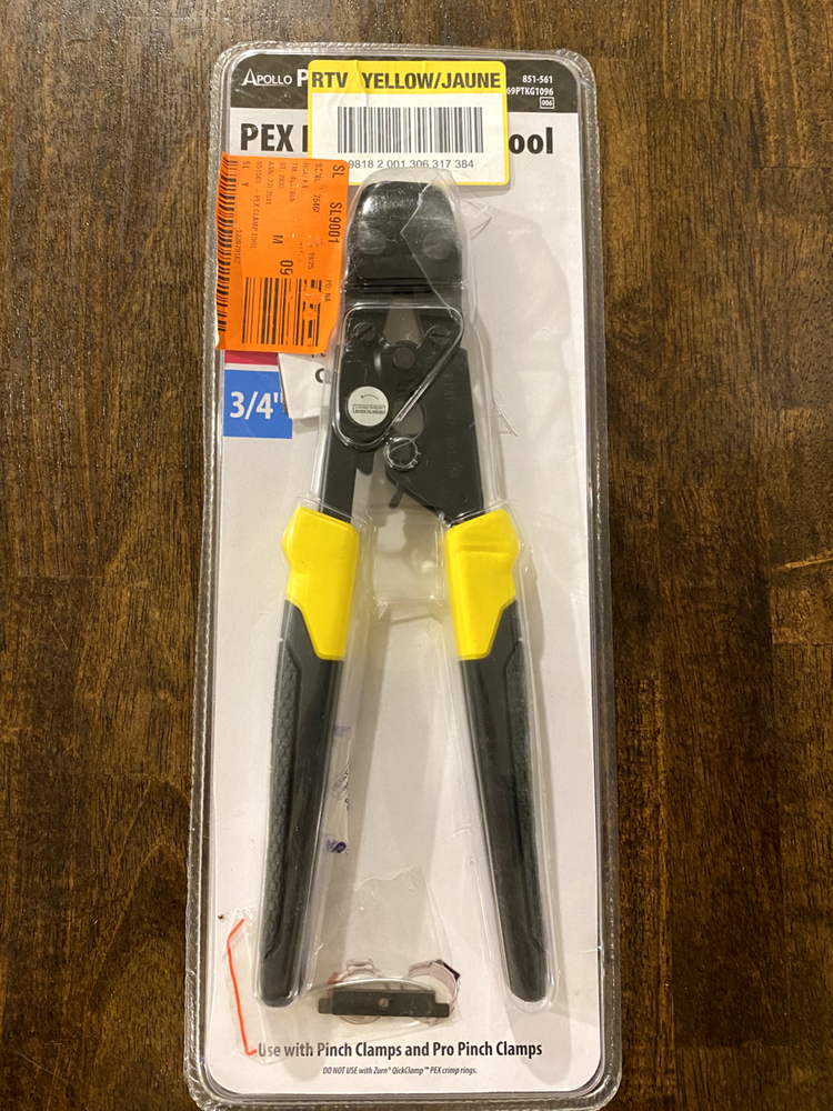 Apollo PEX 69PTKG1096 3/8-inch - 1-inch Stainless Steel Pinch Clamp Tool