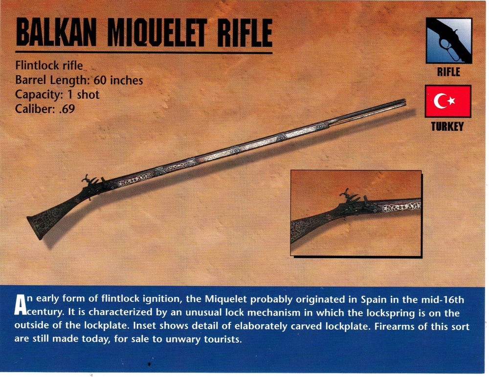 Balkan Miquelet Rifle Classic Firearms Photo Card u