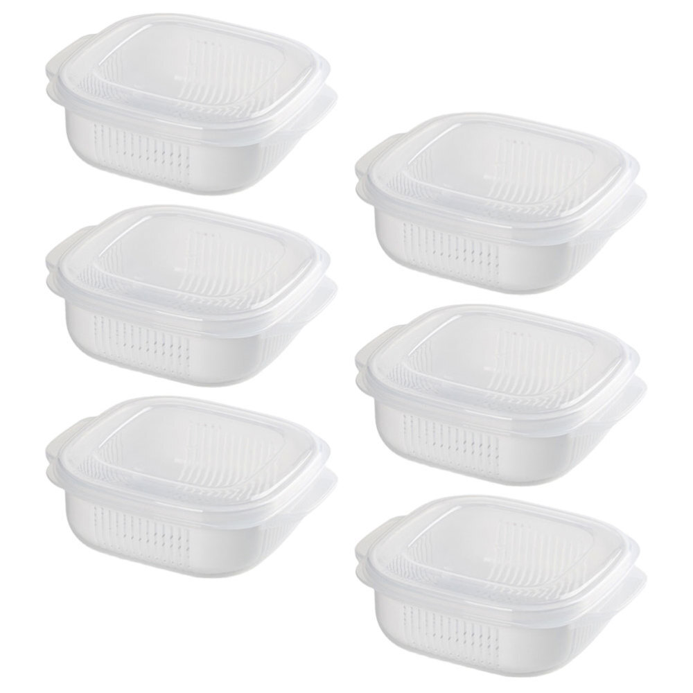 6Pcs Reusable Kitchen Food Container Rice Home Kitchen Storage