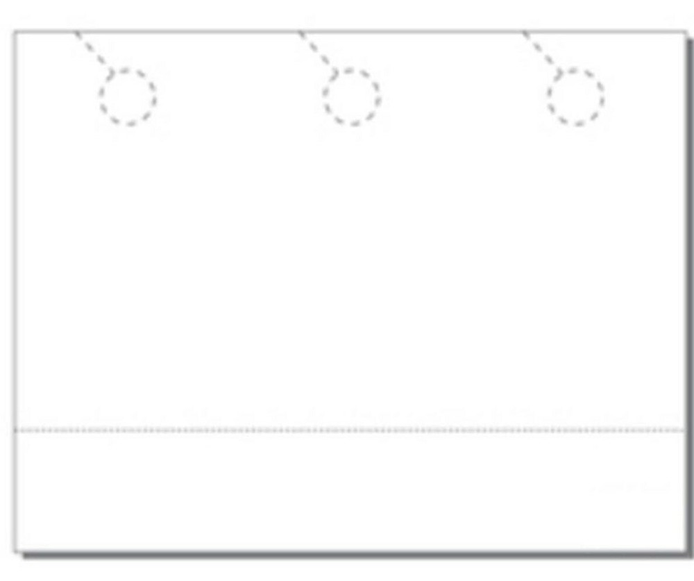 Perforated Coupon Door Hanger 3-Up on 8.5x11 65lb White Cover 100 Sheets-image