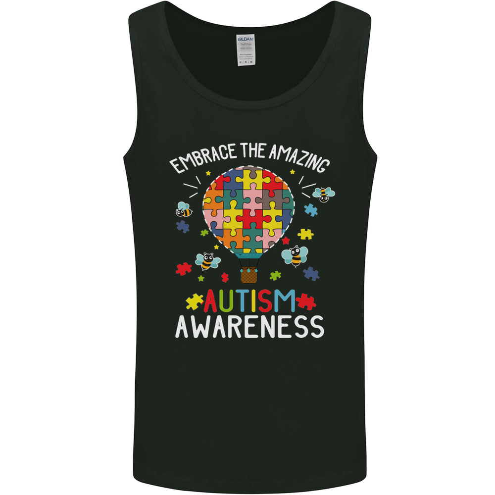 Embrace the Amazing Autism Autistic ASD Mens Vest Tank Top