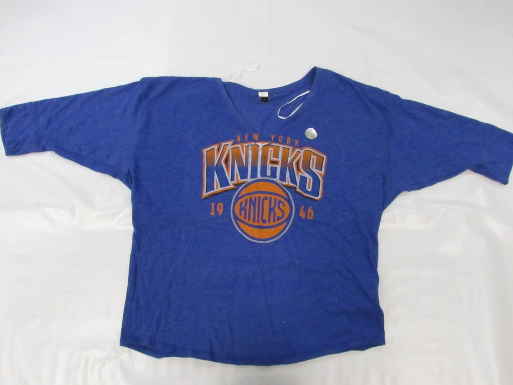 New NYK New York Knicks Womens Size L Large Blue Short Sleeve Shirt