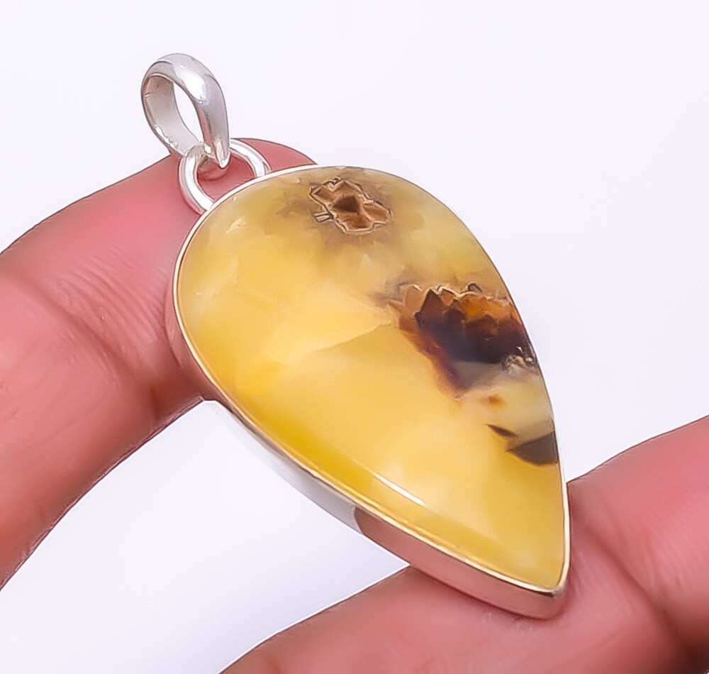 Septarian Stone - Utah Gemstone 925 Sterling Silver Pendant 1.95