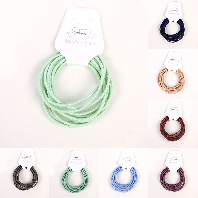 10Pcs Soft Scrunchy Hair Ties Elastic Ponytail Holders for Women Girls