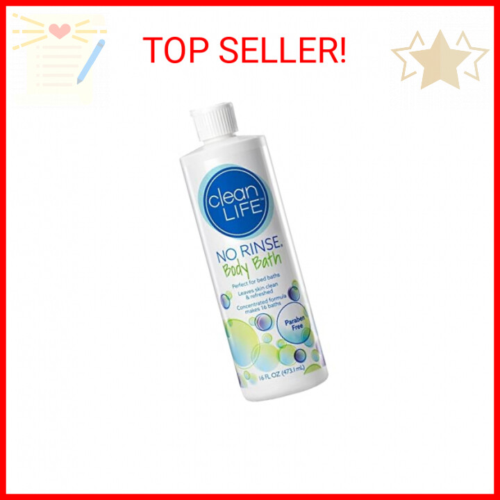 No-Rinse Body Bath, 16 fl oz - Leaves Skin Clean, Refreshed and Odor-Free, Rinse