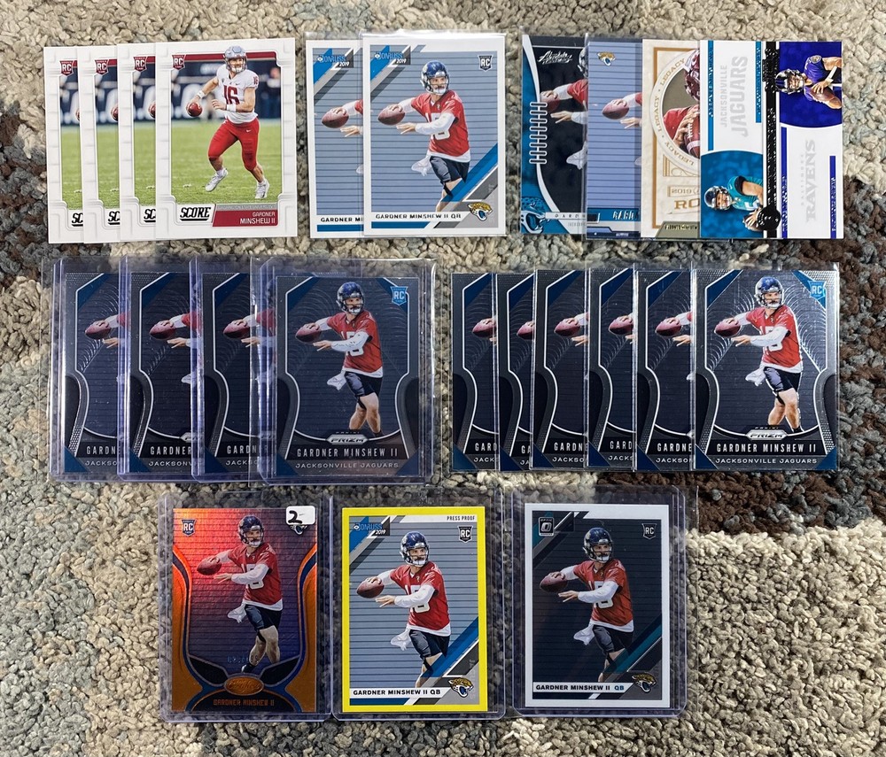 23 Gardner Minshew Rookie Card Lot Prizm Donruss Optic Raiders Collection