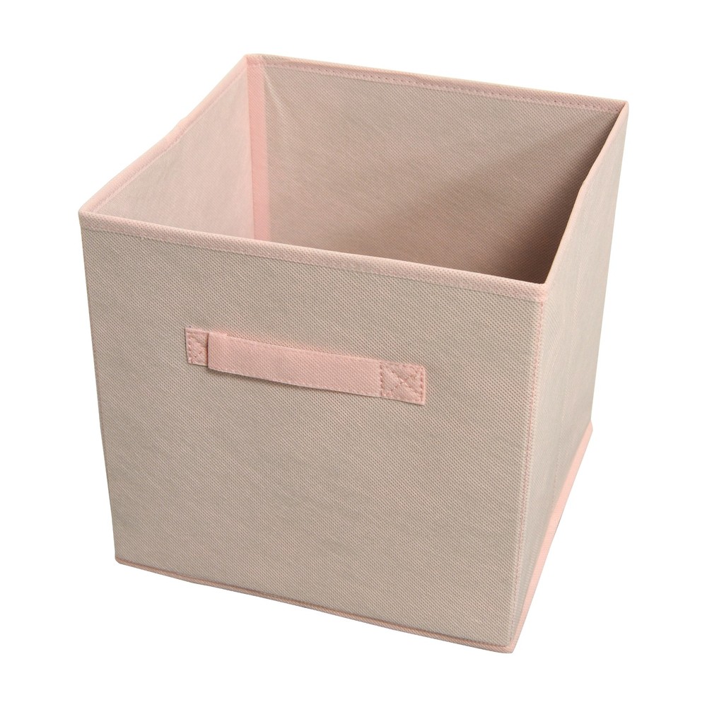 Achim Home Furnishings STRGBNRQ04 Collapsible Storage Bins Set of 4 Rose Quartz