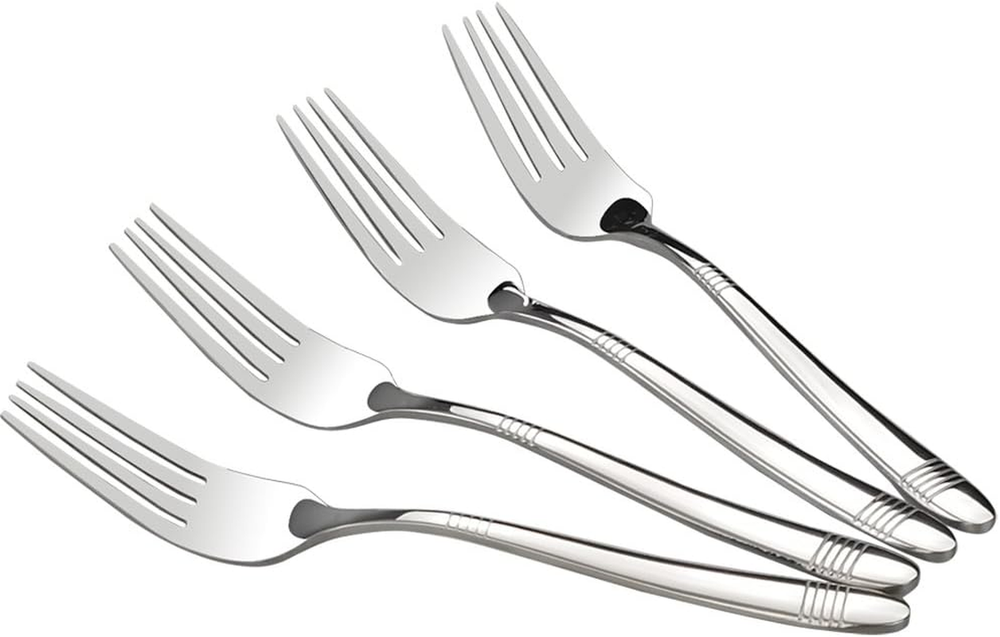 12-Piece 6.8-Inch Stainless Steel Dessert Forks for Elegant Dining