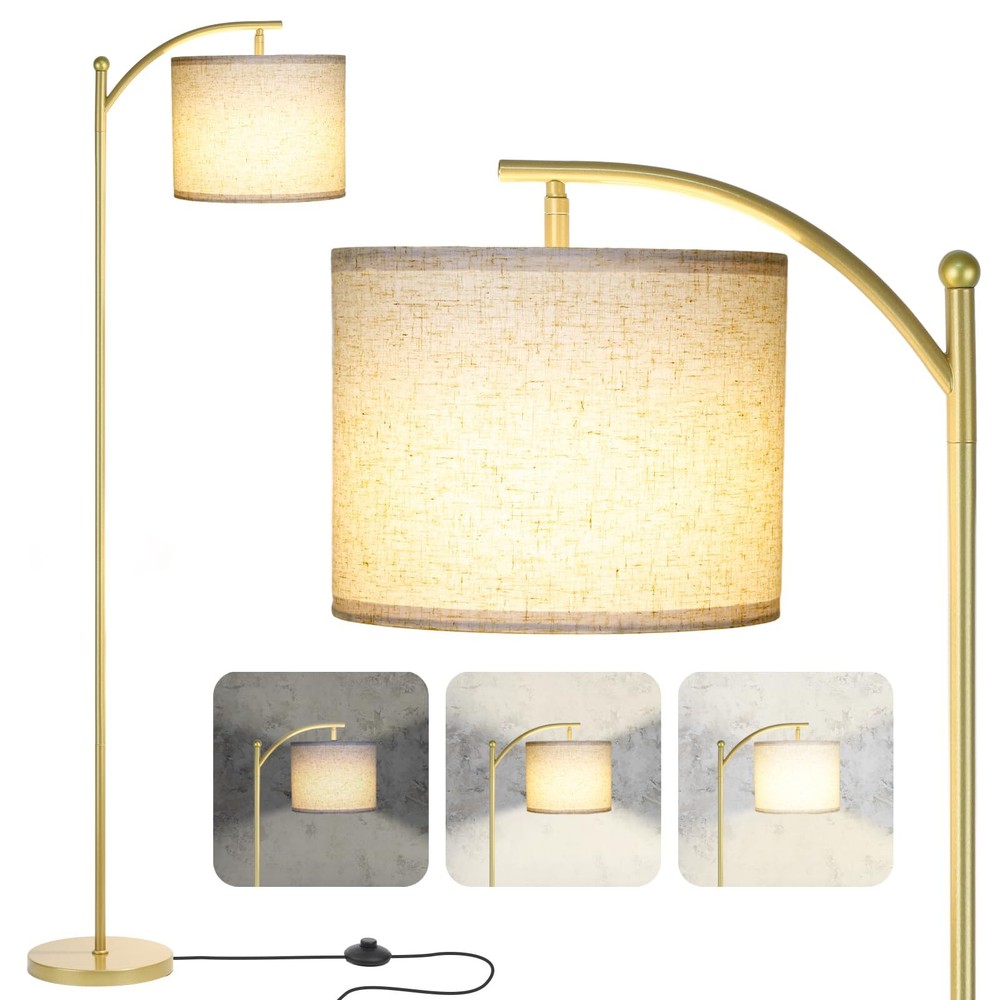 Floor Lamp for Living Room, Dimmable Standing Lamp Tall with Linen Shade Mode...