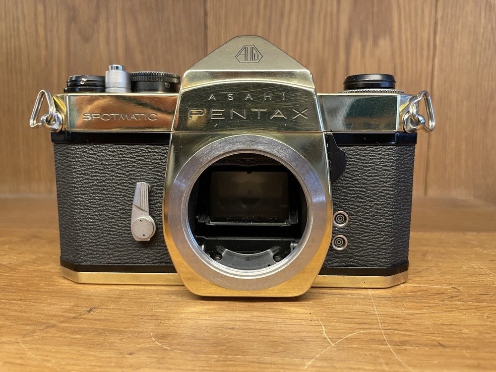 *Polished Glossy Gold : CLA'd* Pentax Spotmatic SP Film Camera Body From Japan