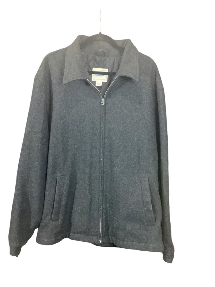 Old Navy, Men's size XL, Wool Blend Coat, Full Zip, No Hood, Gray