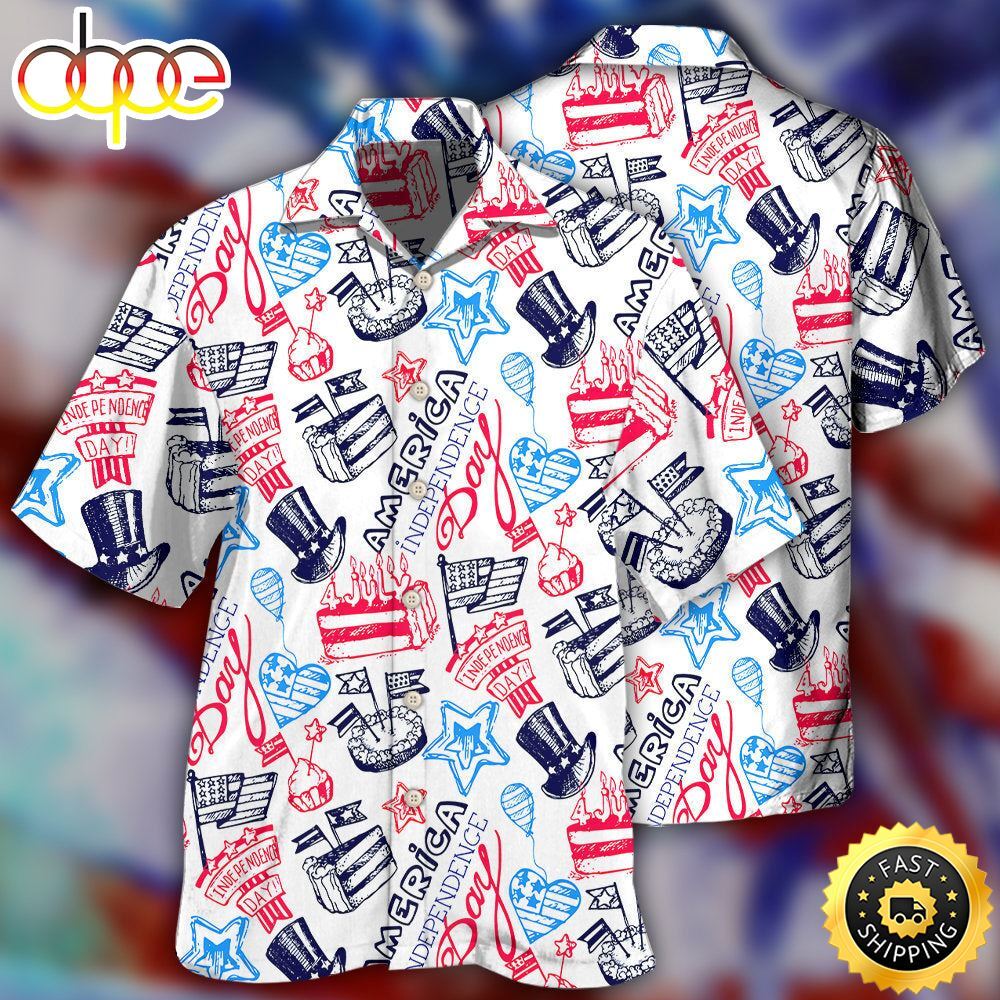 America Independence Day Art Style Independence Day 3D HAWAII SHIRT Best Price-image