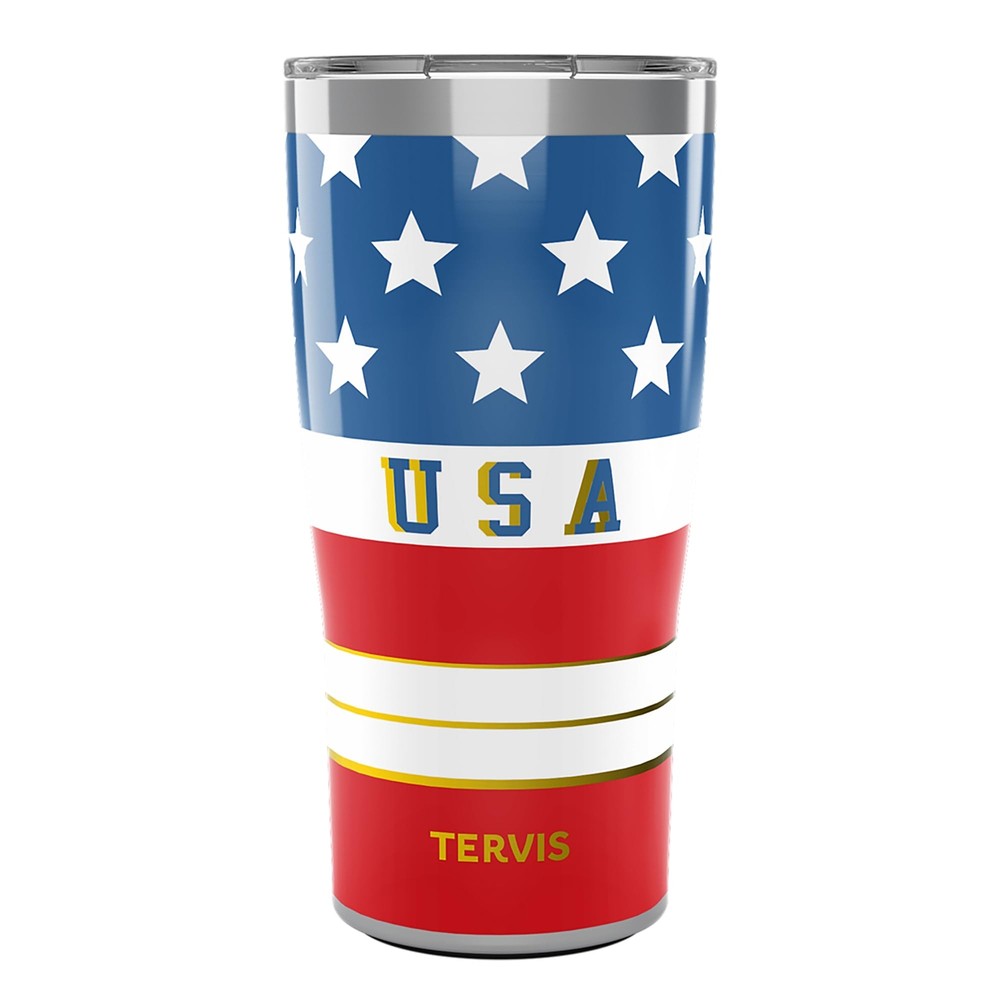 Traveler USA - Play The Anthem Triple Walled Insulated Tumbler Travel Cup Kee...