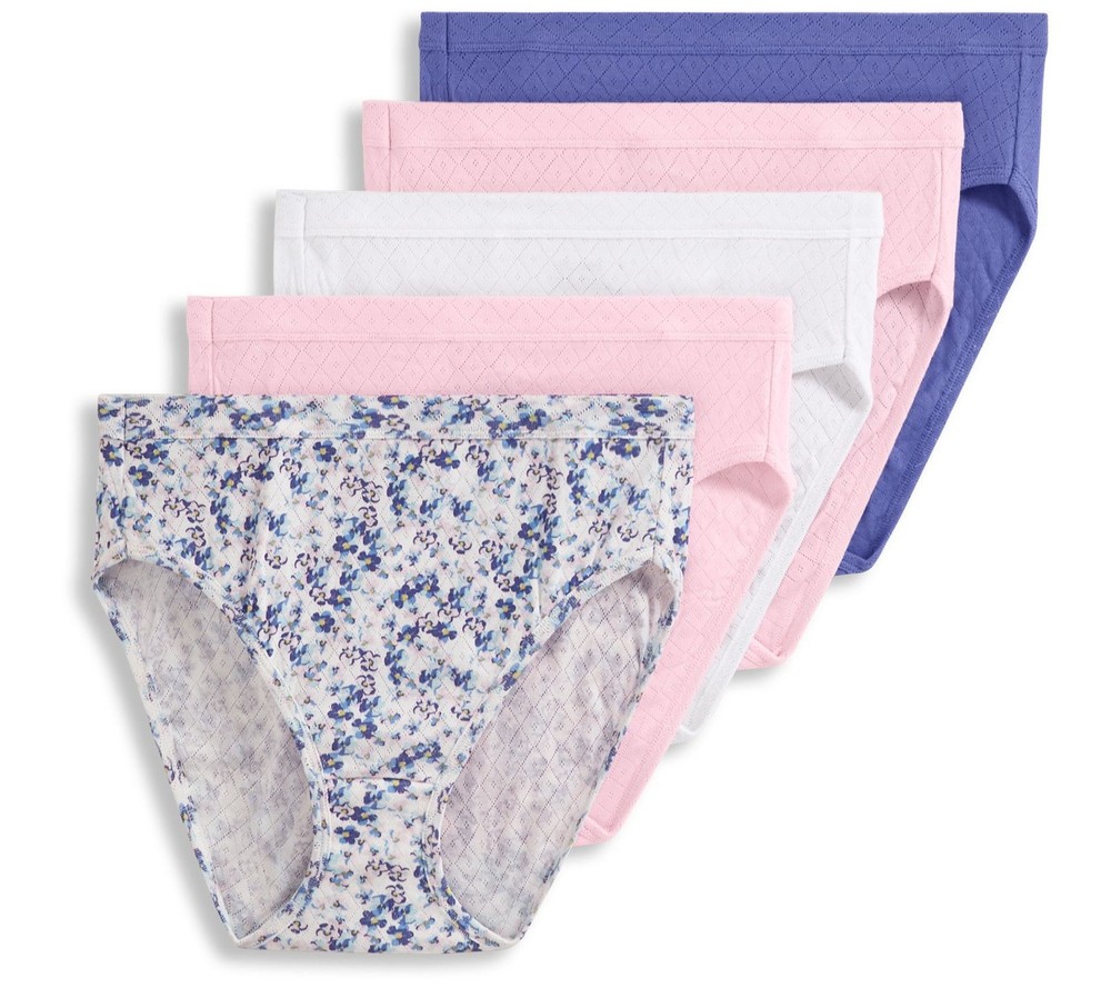 Jockey Women's Panties Sz 6 Elance Breathe Cotton French Cut Silver A516106