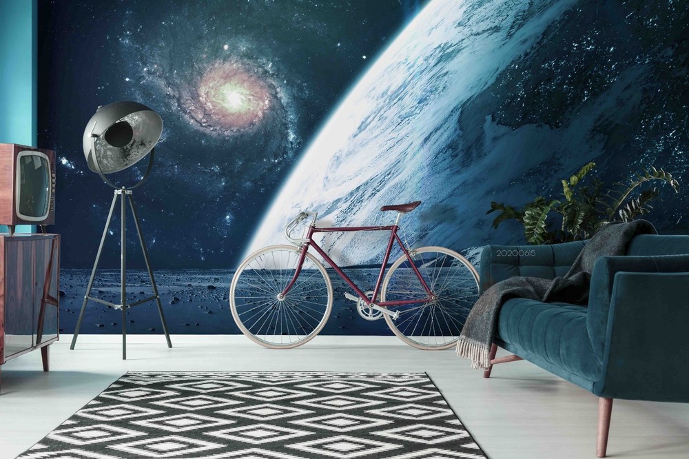 3D Space Galaxy Earth Wall Murals Wallpaper Murals Wall Sticker